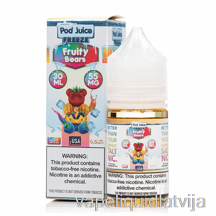 Iesaldēt Augļu Lāčus - Pāksts Sula - 30ml 20mg Vape šķidrums